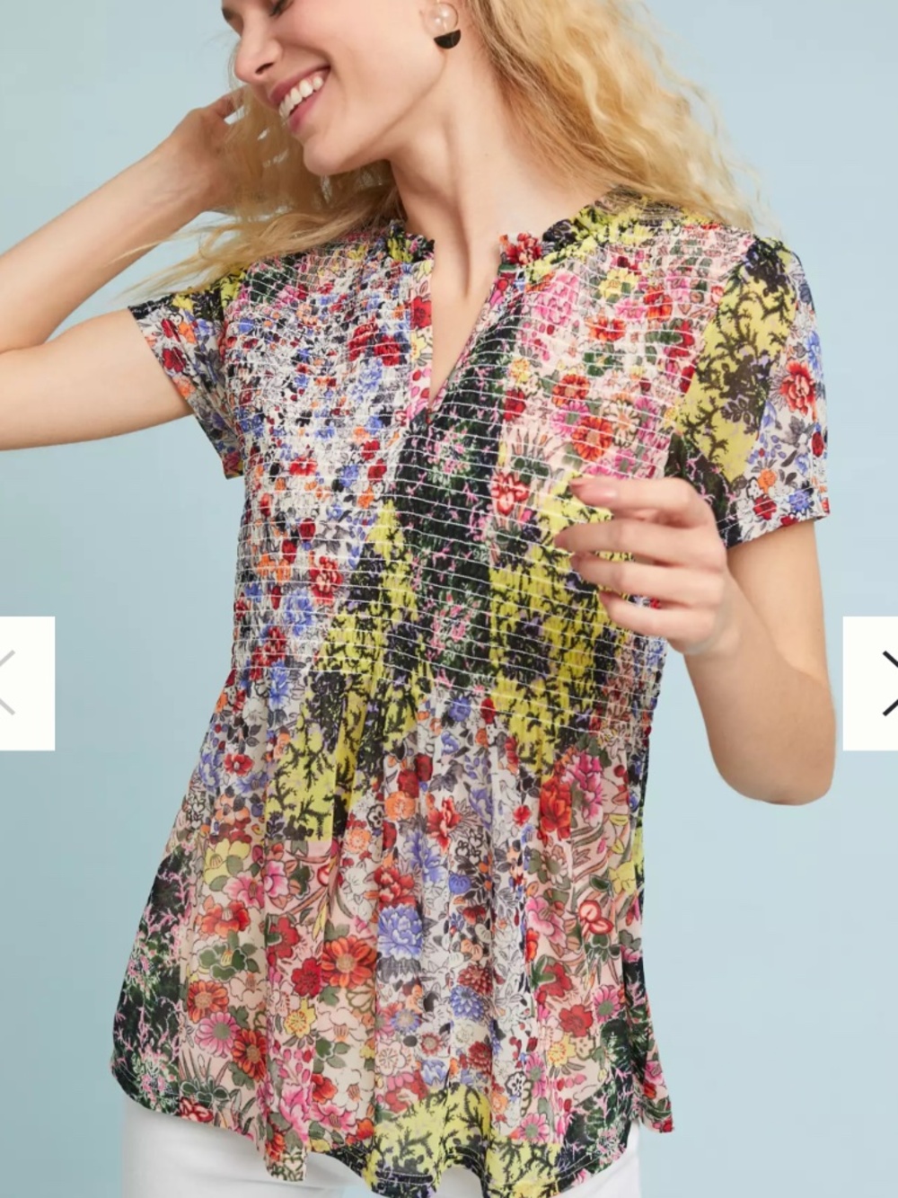 Akemi + Kin Anthropologie Floral top
